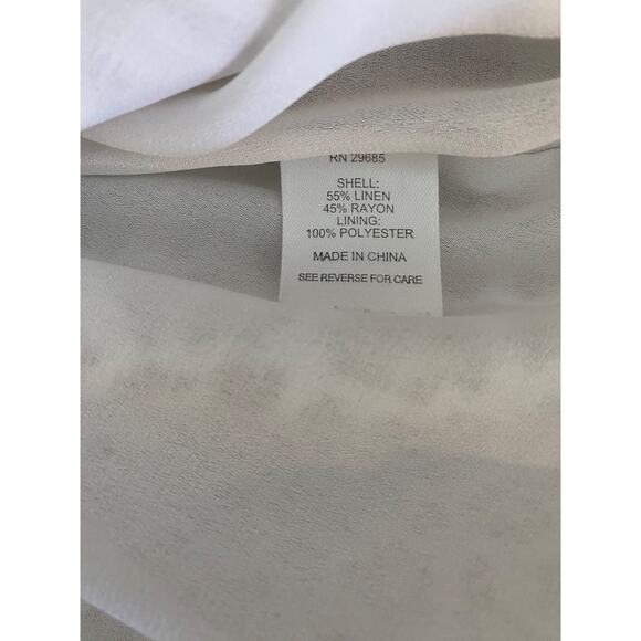 Women's Pendleton Linen Blend Leopard Animal Print Lightweight Neutral Blazer L - Picture 6 of 7